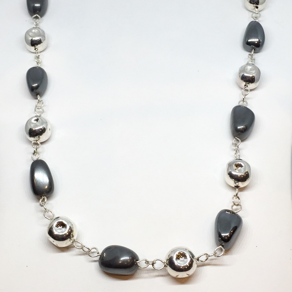 Robert Lee Morris RLM Sterling & Hematite Necklace